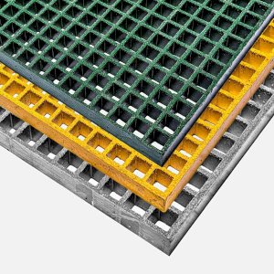 50mm Thick GRP Open-Mesh Grating Panels 