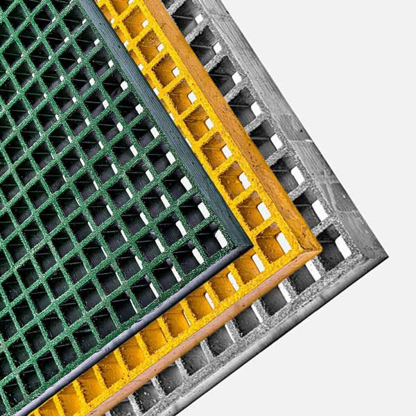 Highly Durable Non Slip Open Mesh GRP Grating Moulded Composite Floor 