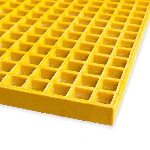 Non Slip Yellow Heavy Duty GRP Grating For Stairways & Ramps